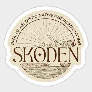 Skoden Official Aesthetic Native American Clothing Sticker